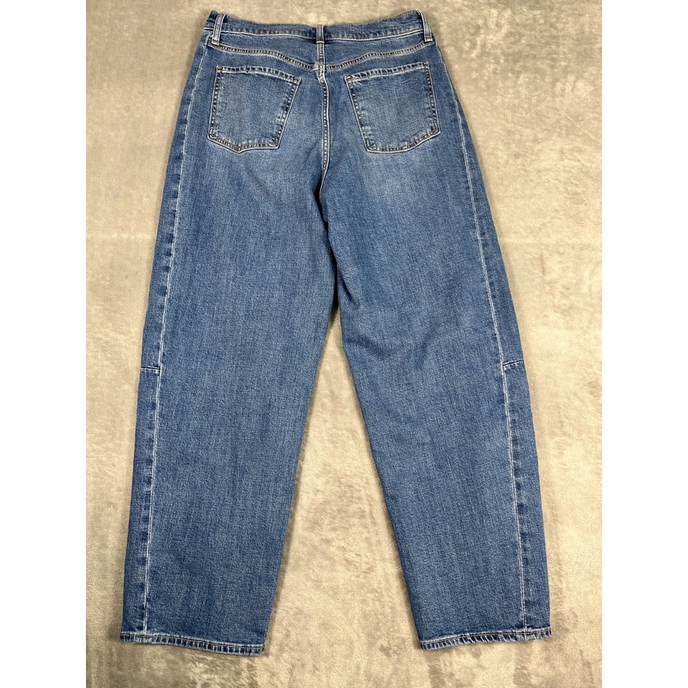 Old Navy High-Rise Barrel Leg Jeans Womens 10 31x28 Parisian Smart Casual Trendy - Picture 2 of 8
